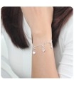 Heart CZ Silver Charm CH-87-6x6